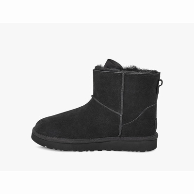 Botas UGG Classic Lace Mini Mulher Pretas | PT-UPIRY